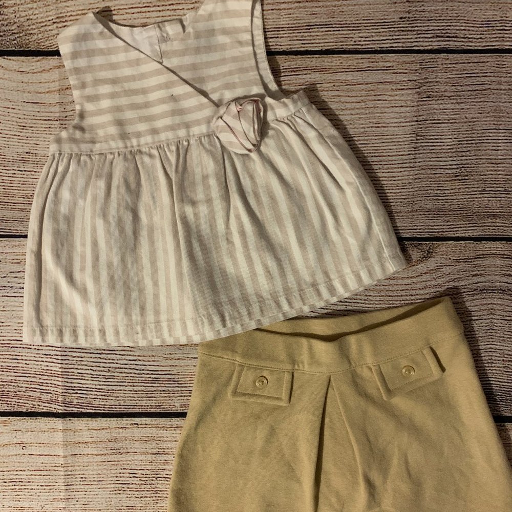 Janie and Jack Enchanted Garden top & skirt 3-6m